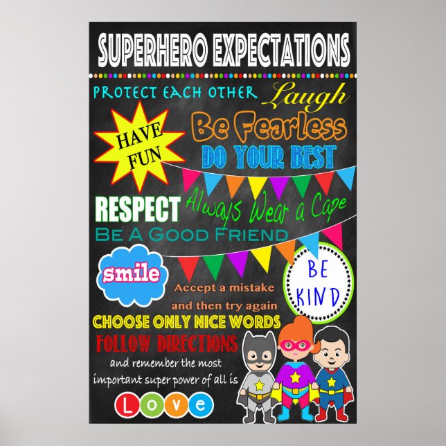 Super Hero Classroom Sign (Front)