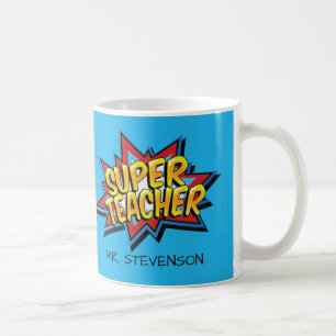Super Hero Comic Teacher Gift Coffee Mug