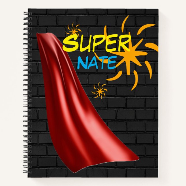 Super hero Custom Name Notebook (Front)