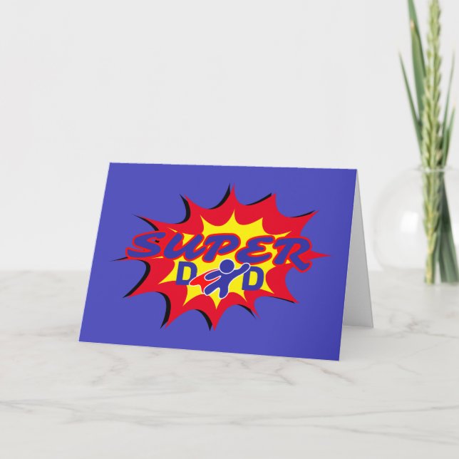 Super Hero Dad Comic Book Father's Day  Card (Front)