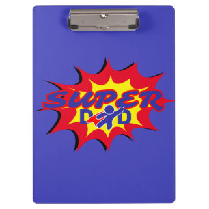 Super Hero Dad Comic Book Father's Day  Clipboard