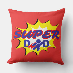 Super Hero Dad Comic Book Father's Day  Cushion