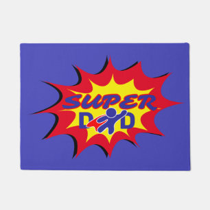 Super Hero Dad Comic Book Father's Day Doormat