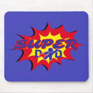 Super Hero Dad Comic Book Father's Day Mouse Mat