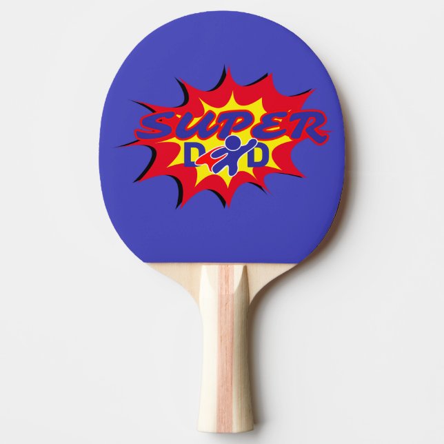 Super Hero Dad Comic Book Father's Day  Ping Pong Paddle (Front)