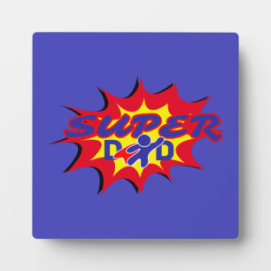 Super Hero Dad Comic Book Father's Day  Plaque