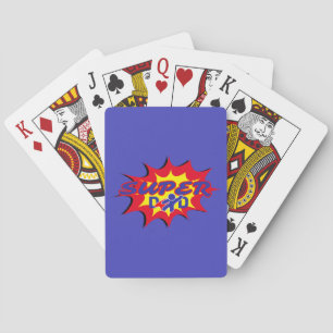 Super Hero Dad Comic Book Father's Day  Playing Cards