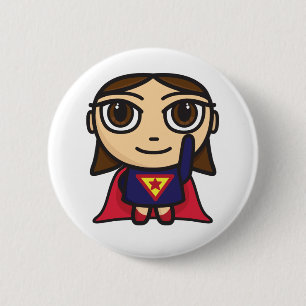 Super Hero Girl Character 6 Cm Round Badge