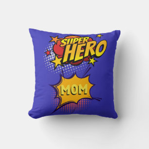 Super Hero Mom Comic Book Style Cushion