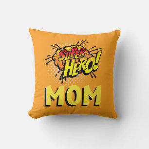 Super Hero Mum Comic Book Style Cushion