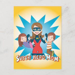 Super Hero Mum Postcard