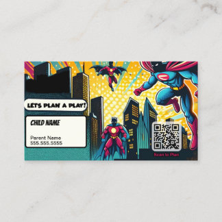 Super Hero Plan-a-Play Card