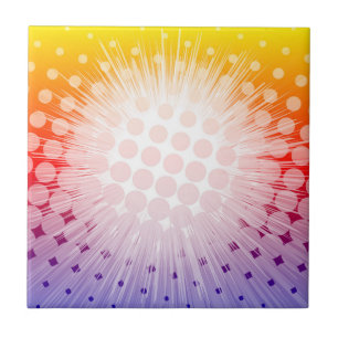 Super Hero Pop Art Purple Tile