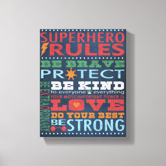 Super Hero Rules Canvas Print