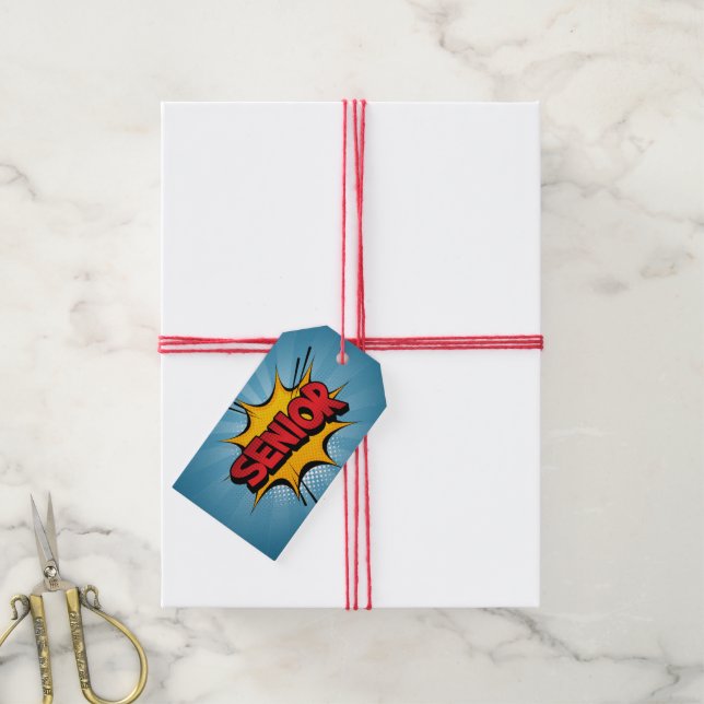 Super Hero Senior Gift Tags (With Twine)