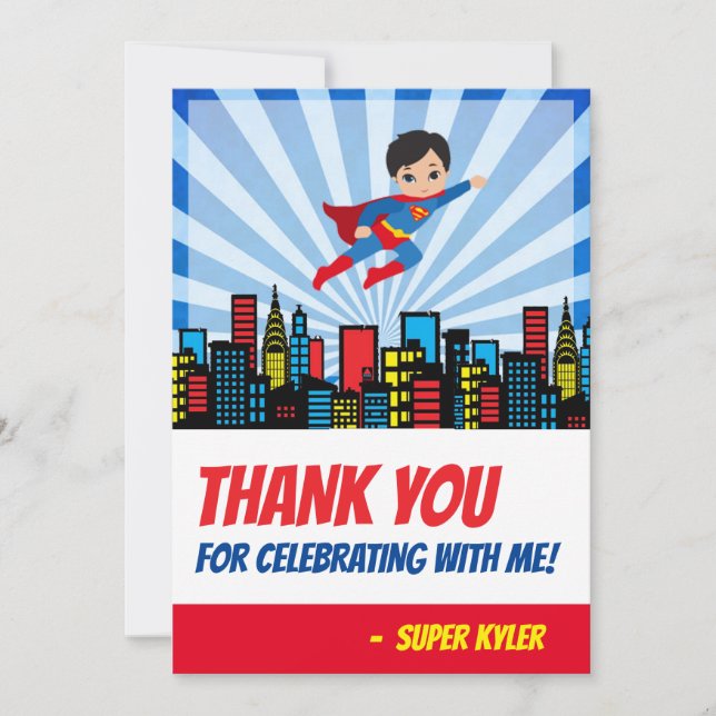 Super Hero Thank You Card (Front)