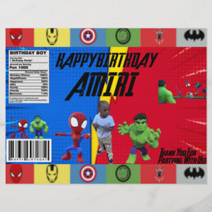 SUPER HERO THEME CHIP BAGS FLYER