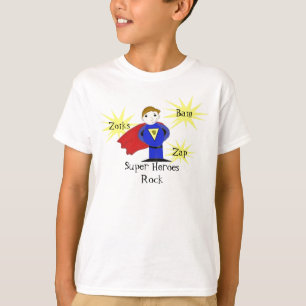 Super Hero with Action Words T-Shirt