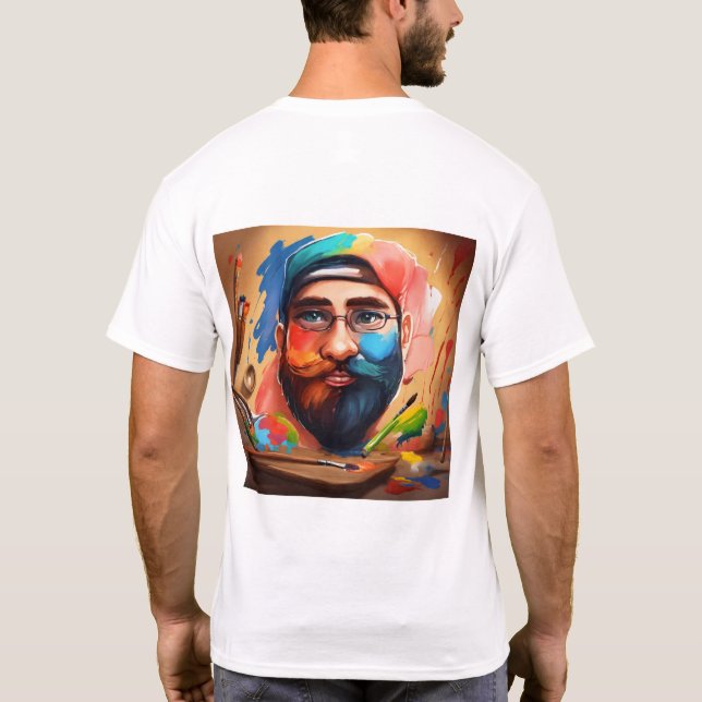 Super Hero with Brown Eyes T-Shirt (Back)