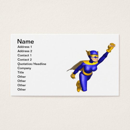 Super Hero Woman Business Card