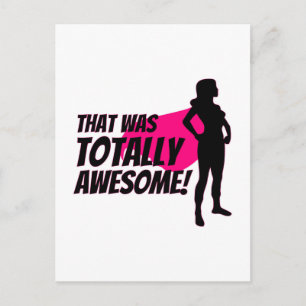 Super Hero Woman Power Postcard