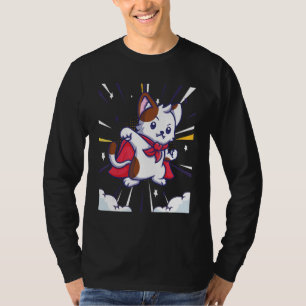 Super Heroes Cat In Cape T-Shirt