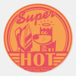 SUPER HOT CLASSIC ROUND STICKER