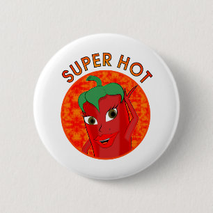 Super Hot Pepper Diva 6 Cm Round Badge