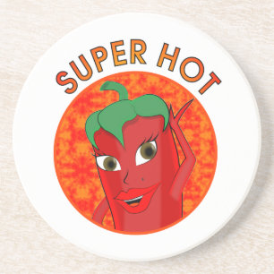 Super Hot Pepper Diva Coaster