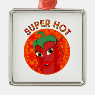 Super Hot Pepper Diva Metal Tree Decoration