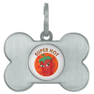 Super Hot Pepper Diva Pet Name Tag