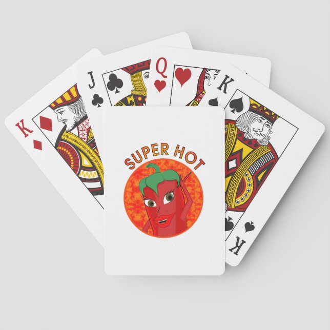 Super Hot Pepper Diva Playing Cards (Back)