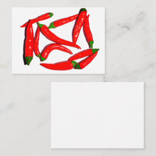 Super Hot Red Chilli Peppers Spicy Enclosure Card