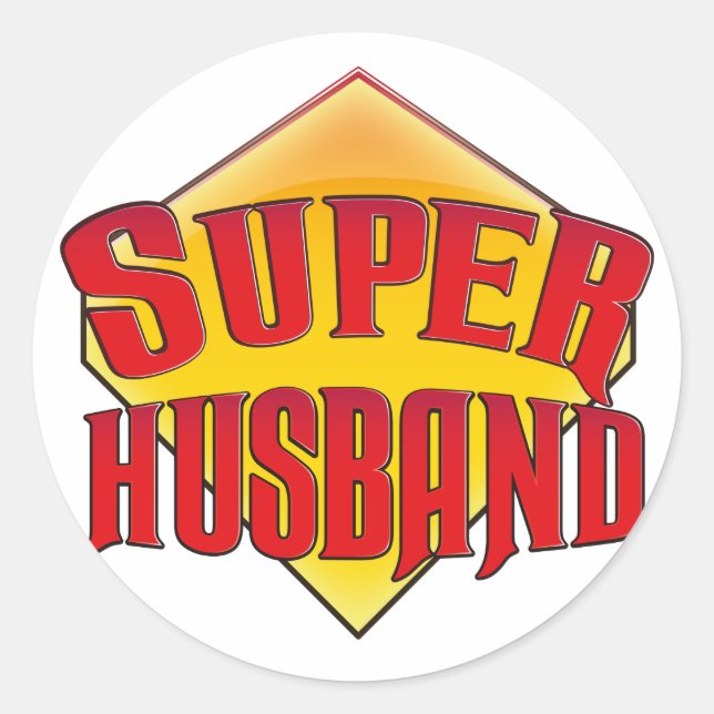 Super Husband Classic Round Sticker (Front)