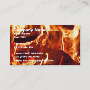 Super Intense Red Flames Business Card