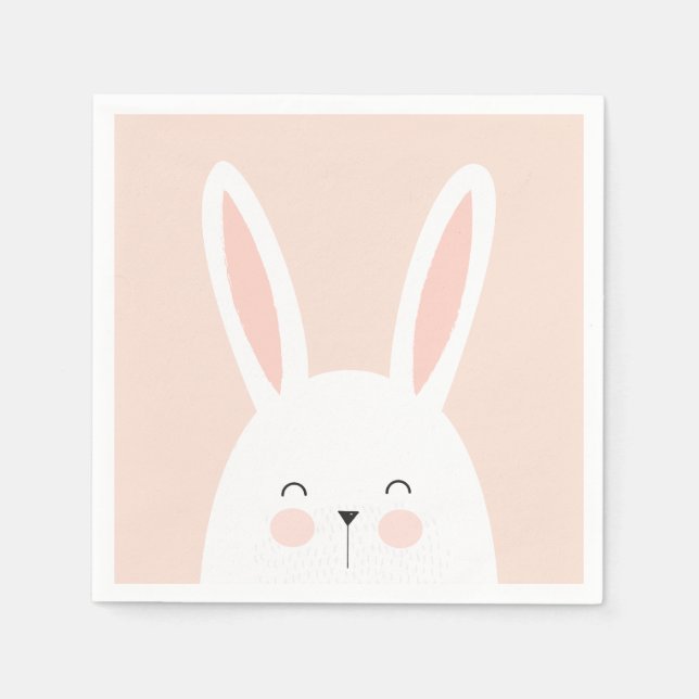 Super Kawaii Cute Easter Bunny. Napkin (Front)