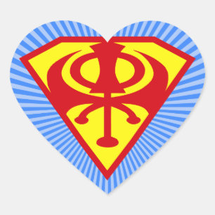 Super Khanda Heart Sticker