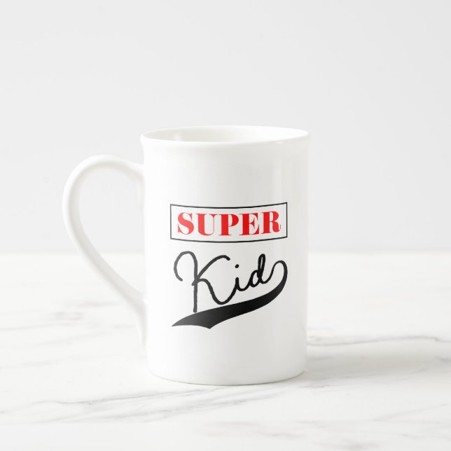 Super Kid  Bone China Mug (Left)