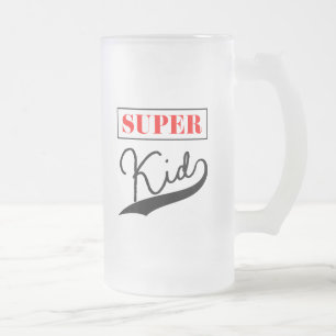 Super Kid Frosted Glass Beer Mug