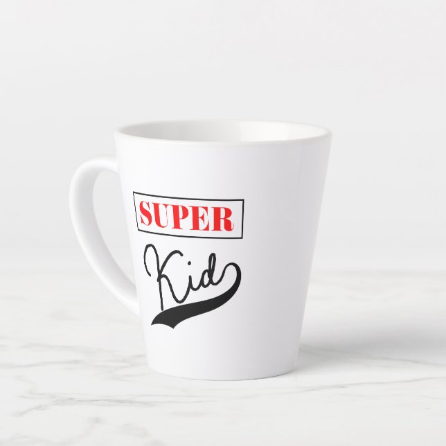 Super Kid  Latte Mug (Left Angle)