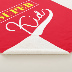 Super Kid  Sherpa Blanket