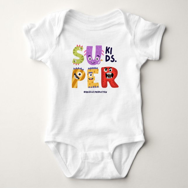 Super kids baby bodysuit (Front)