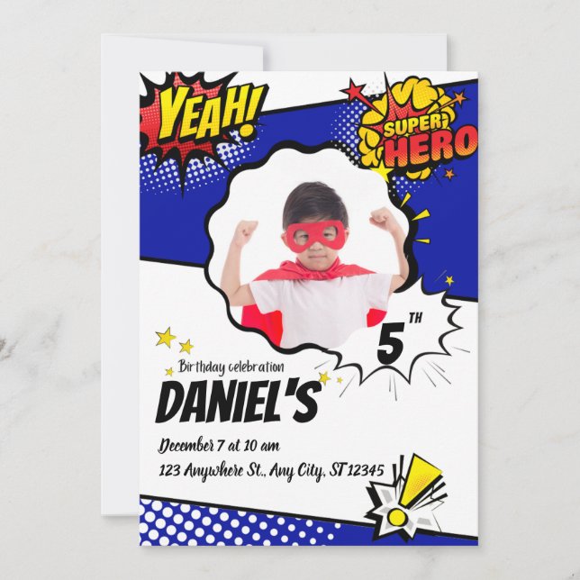 Super Kids Birthday Extravaganza Party bros Invitation (Front)