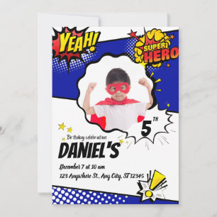 Super Kids Birthday Extravaganza Party bros Invitation