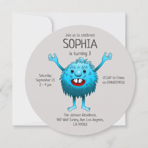 Super lovely and cute creature invitation
