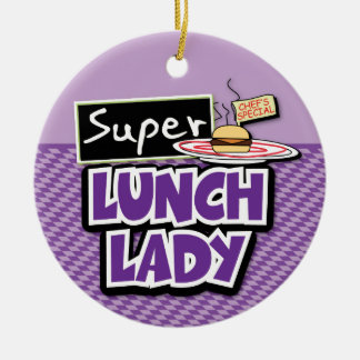 Super Lunch Lady Ceramic Tree Decoration