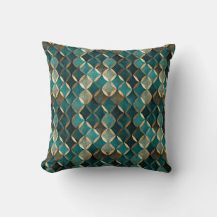 Super Luxe Teal & Gold  Cushion