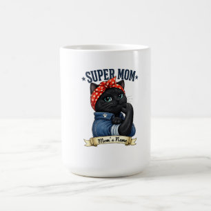 Super Mama Black Cat – Mother’s Day Shirt Coffee Mug