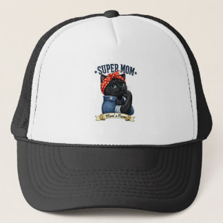 Super Mama Black Cat – Mother’s Day Shirt Trucker Hat