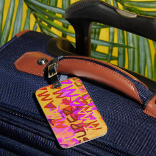 Super mama luggage tag